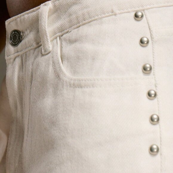 White Casual Women's Wide Leg Denim Jeans - Picture 6 of 6